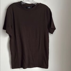 H&M Brown Short Sleeve Tee Casual Essential
